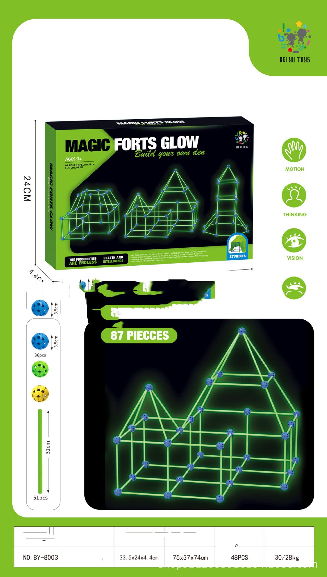 Toy Tents Fortress Fort Building Kit