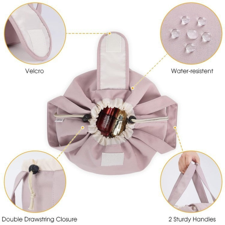 Barrel Drawstring Makeup Bag Large Capacity Women's Cosmetic Bag Toiletries Organizer Pouch | Koalakits36