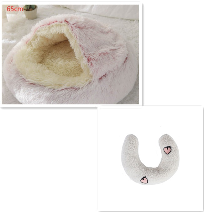 2 In 1 Dog And Cat Bed Pet Winter Bed Round Plush Warm Soft | Koalakits36