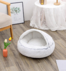 2 In 1 Dog And Cat Bed Pet Winter Bed Round Plush Warm Soft | Koalakits36