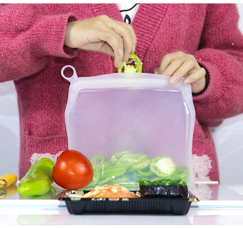Portable Self-sealing Storage Bag for kitchen food