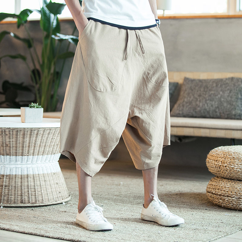 Plus Size Linen Pants - Wide Leg Cropped Pants | Koalakits36