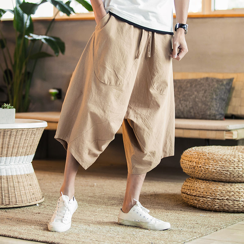 Plus Size Linen Pants - Wide Leg Cropped Pants | Koalakits36