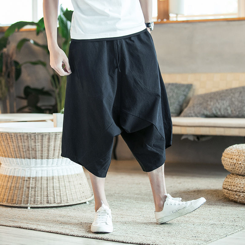 Plus Size Linen Pants - Wide Leg Cropped Pants | Koalakits36