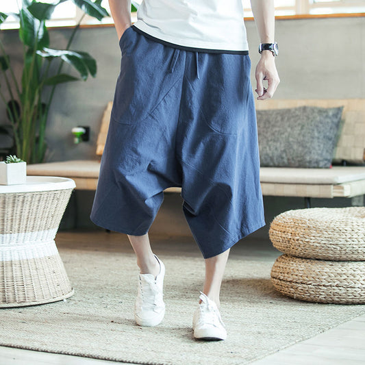 Plus Size Linen Pants - Wide Leg Cropped Pants | Koalakits36