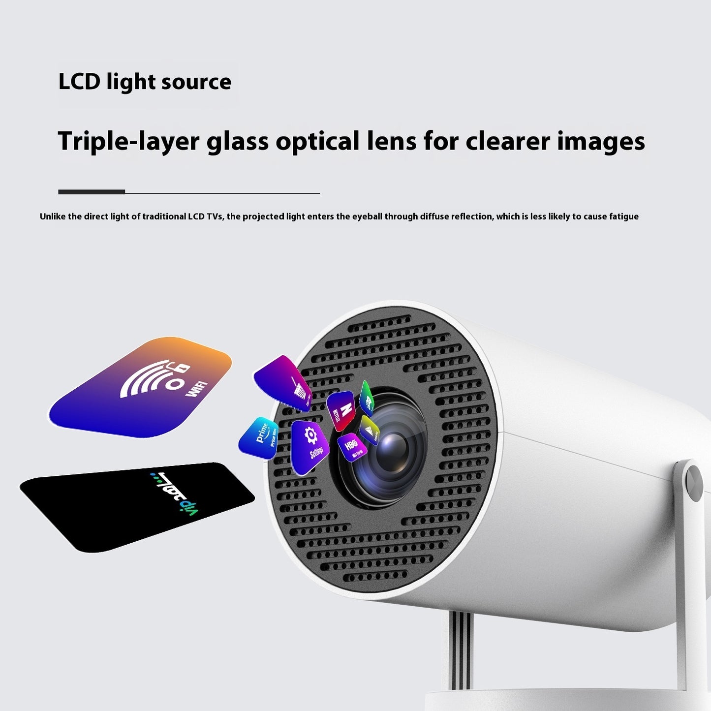 Portable Projector Small Straight Projector For Home Use 180 Degrees Projection | Koalakits36