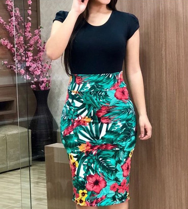 Printed Office Midi Dress for Women | Koalakits36