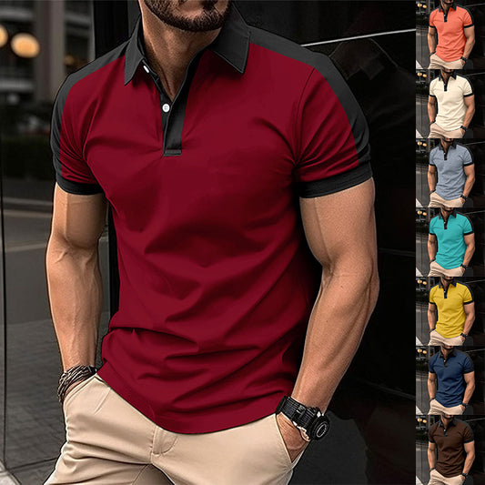 Men's Short Sleeve Polo Shirt Summer
