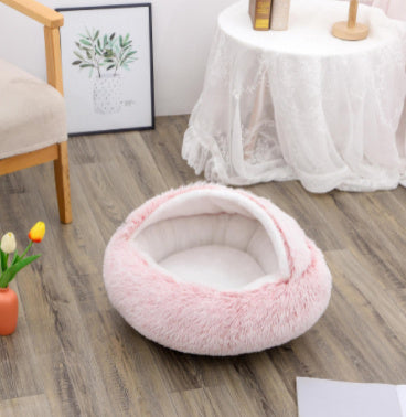 2 In 1 Dog And Cat Bed Pet Winter Bed Round Plush Warm Soft | Koalakits36