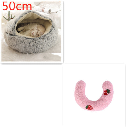 2 In 1 Dog And Cat Bed Pet Winter Bed Round Plush Warm Soft | Koalakits36