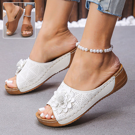 Flower Wedges Sandals for Women - Beach Shoes | Koalakits36