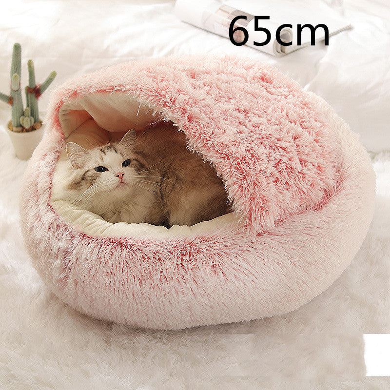 2 In 1 Dog And Cat Bed Pet Winter Bed Round Plush Warm Soft | Koalakits36