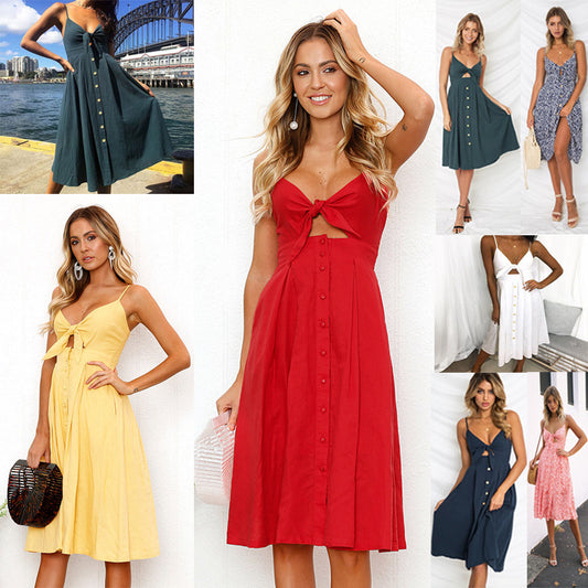 Summer Sheath Dress - Sleeveless Backless | Koalakits36
