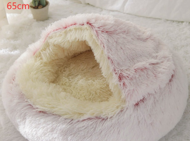2 In 1 Dog And Cat Bed Pet Winter Bed Round Plush Warm Soft | Koalakits36
