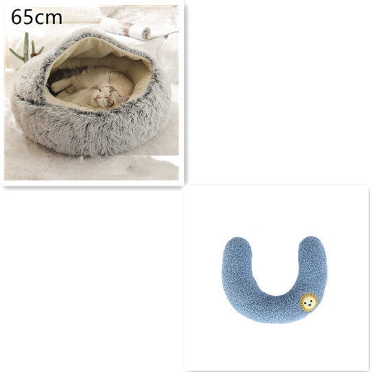 2 In 1 Dog And Cat Bed Pet Winter Bed Round Plush Warm Soft | Koalakits36