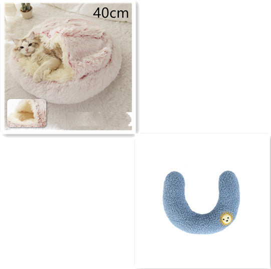 2 In 1 Dog And Cat Bed Pet Winter Bed Round Plush Warm Soft | Koalakits36