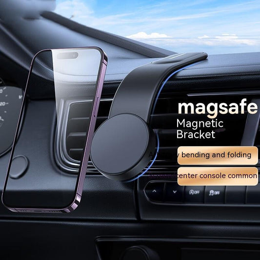 Magnetic Bendable Car Mobile Phone Holder Wireless Charger Phone Holder 15W Car Dash Mount