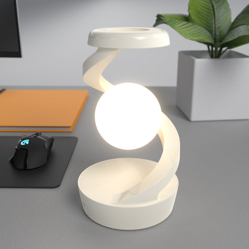 Rotating Moon Desk Lamp With Phone Wireless Charging Sensor Koalakits36