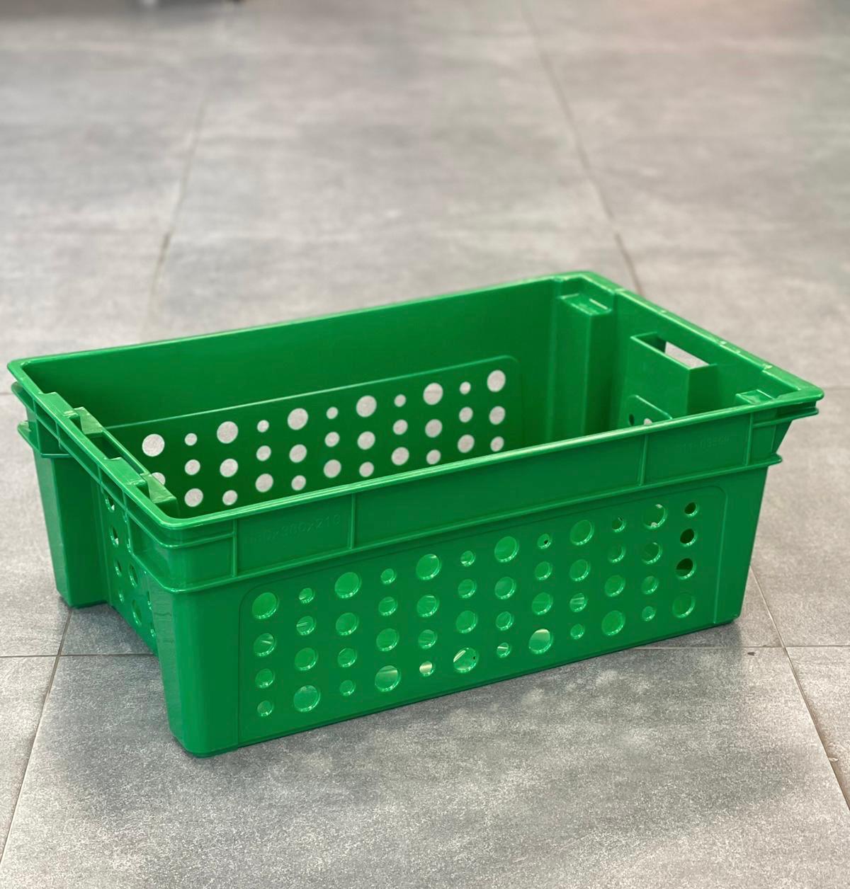 Solid Stackable Perforated Plastic Crate for Storage Koalakits36