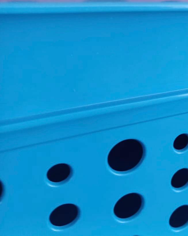 Solid Stackable Perforated Plastic Crate for Storage Koalakits36
