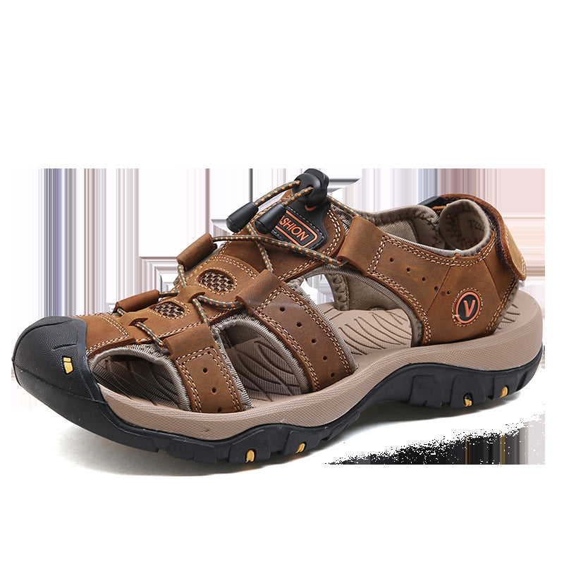 Men's Casual Beach Sandals: Stylish and Comfortable Genuine Leather River Footwear