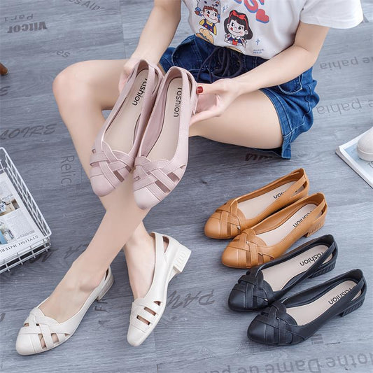 Women's Hollowed Sandals - Solid Color | Koalakits36