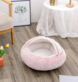 2 In 1 Dog And Cat Bed Pet Winter Bed Round Plush Warm Soft | Koalakits36
