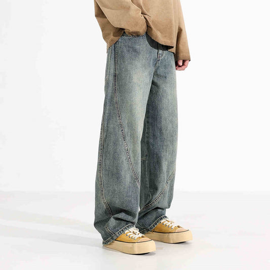 Loose Wide-Leg Jeans for Men - Retro Denim | Koalakits36