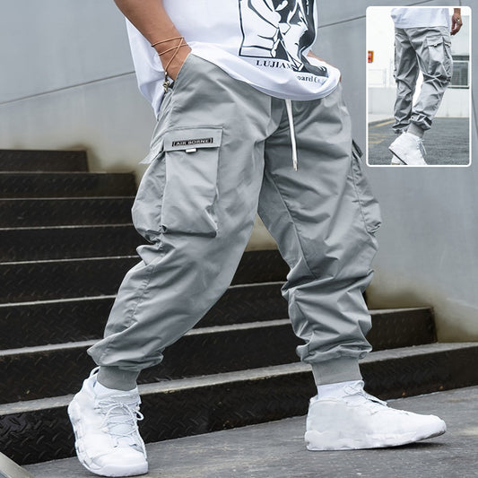 Multi-pocket Cargo Pants Men's Casual Hip-Hop Drawstring Trousers Outdoor | Koalakits36