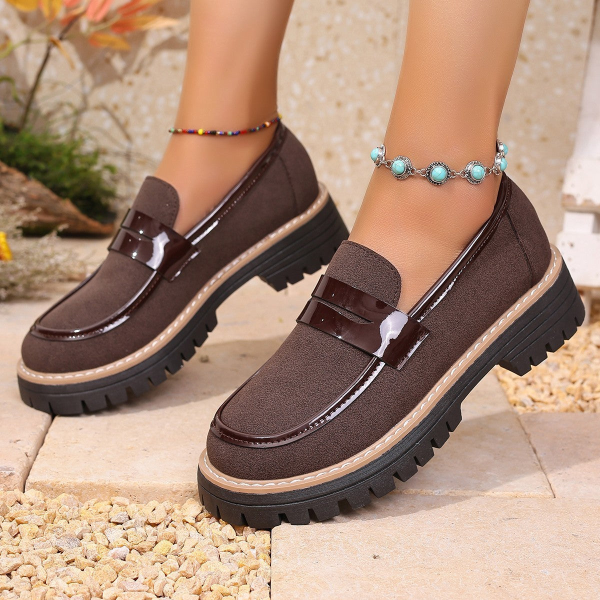 Plus Size Loafers - Chunky Heel Comfort | Koalakits36