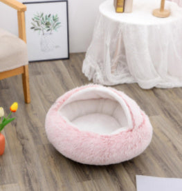 2 In 1 Dog And Cat Bed Pet Winter Bed Round Plush Warm Soft | Koalakits36
