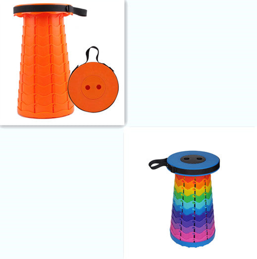 New Rainbow Folding Stool Outdoor Telescopic Stool Portable Light