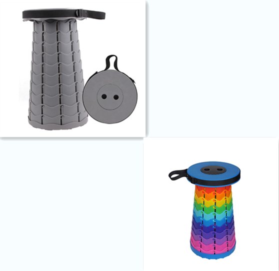 New Rainbow Folding Stool Outdoor Telescopic Stool Portable Light