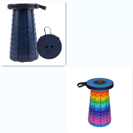 New Rainbow Folding Stool Outdoor Telescopic Stool Portable Light