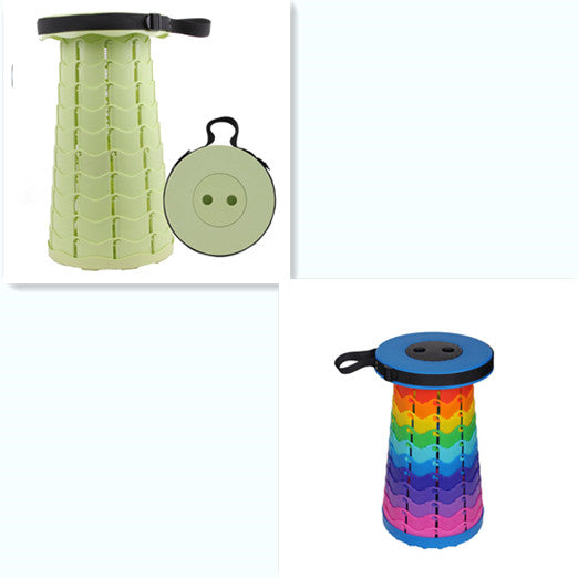 New Rainbow Folding Stool Outdoor Telescopic Stool Portable Light