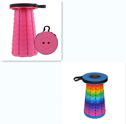 New Rainbow Folding Stool Outdoor Telescopic Stool Portable Light