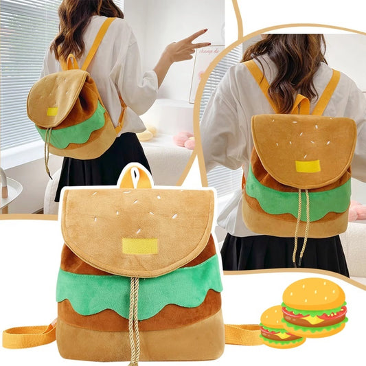 Hamburger Plush Backpack - Kindergarten Girls Purse | Koalakits36