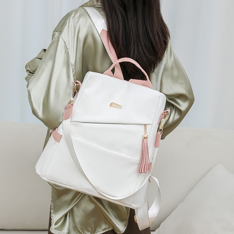 Oxford Cloth Stitching Women's Backpack Anti-Theft Back Zipper Girls | Koalakits36