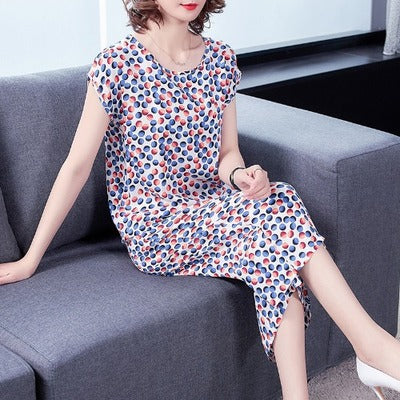 Women Wear Polka Dot Loose Fashion Breathable Cotton Silk