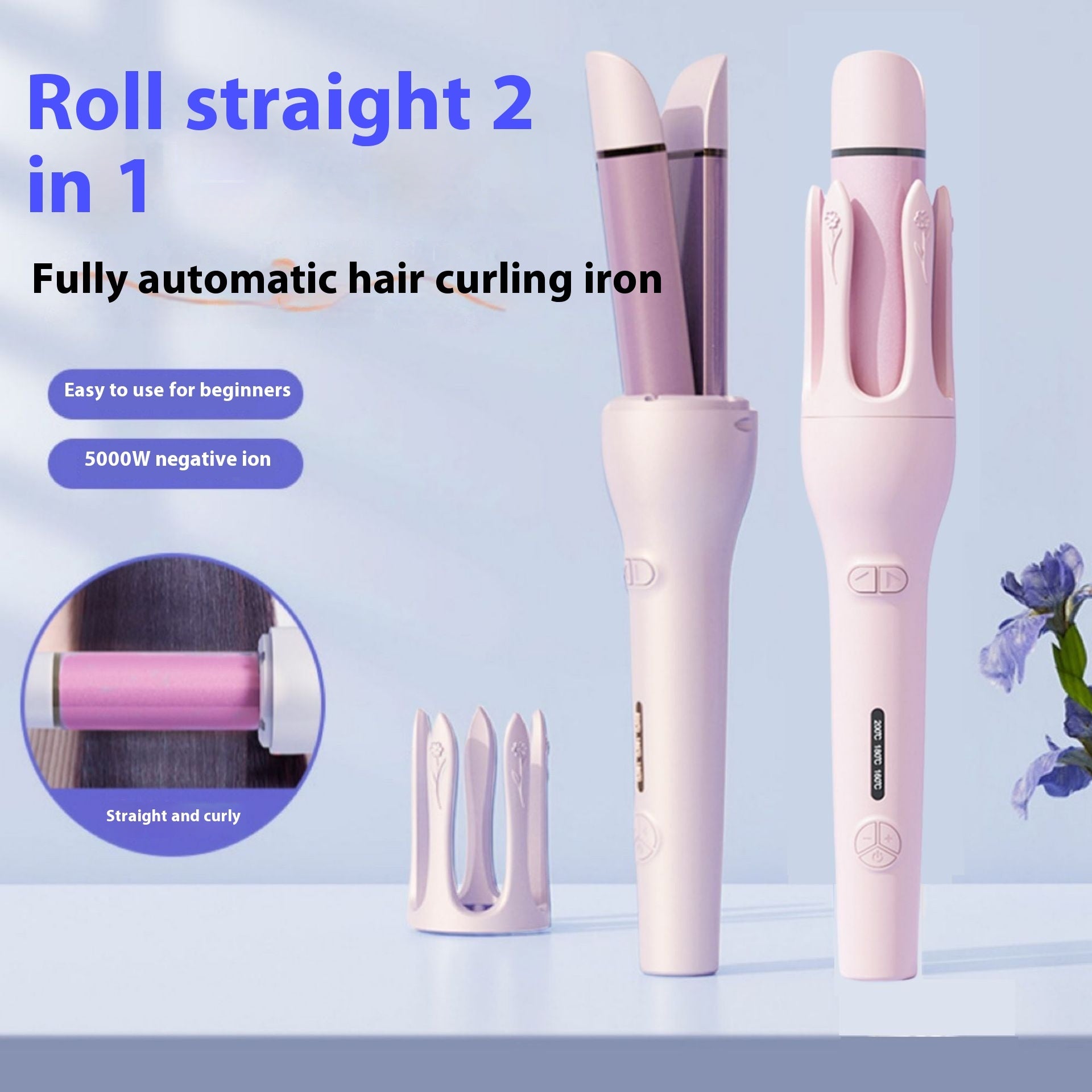 Automatic Hair Curler Straightener Negative Ion Electric Ceramic