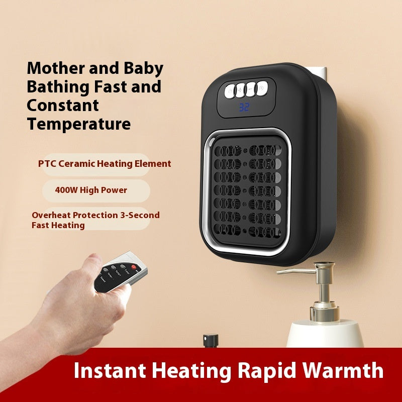 Wall Mounted Portable Small Electric Heater With Remote Control, Adjustable Silent Thermostat Suitable For Winter Koalakits36