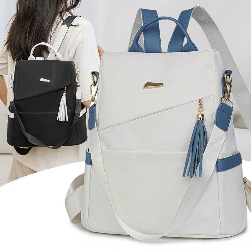 Oxford Cloth Stitching Women's Backpack Anti-Theft Back Zipper Girls | Koalakits36
