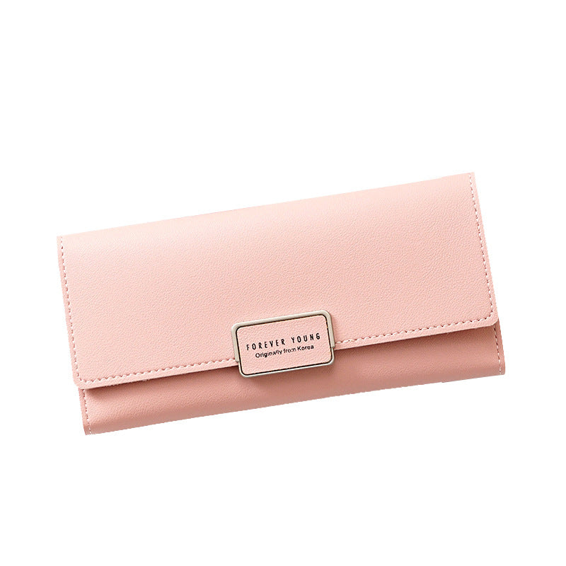 Korean Three-Fold Women's Wallet: Stylish & Functional PU Leather Accessory