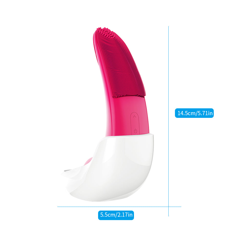 Electric Silicone Facial Cleansing Brush – Rechargeable Face Washer & Deep Pore Cleaning Massager for Daily Skincare
