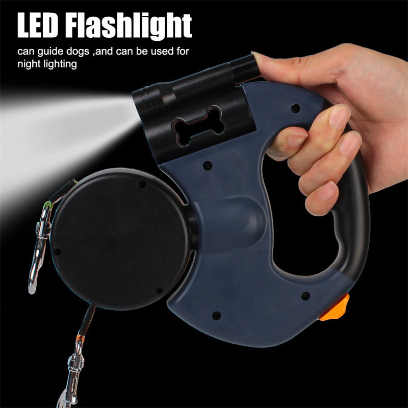 Retractable Dog Leash For Small Dogs Reflective Dual Pet Dogs Walking Leash | Koalakits36