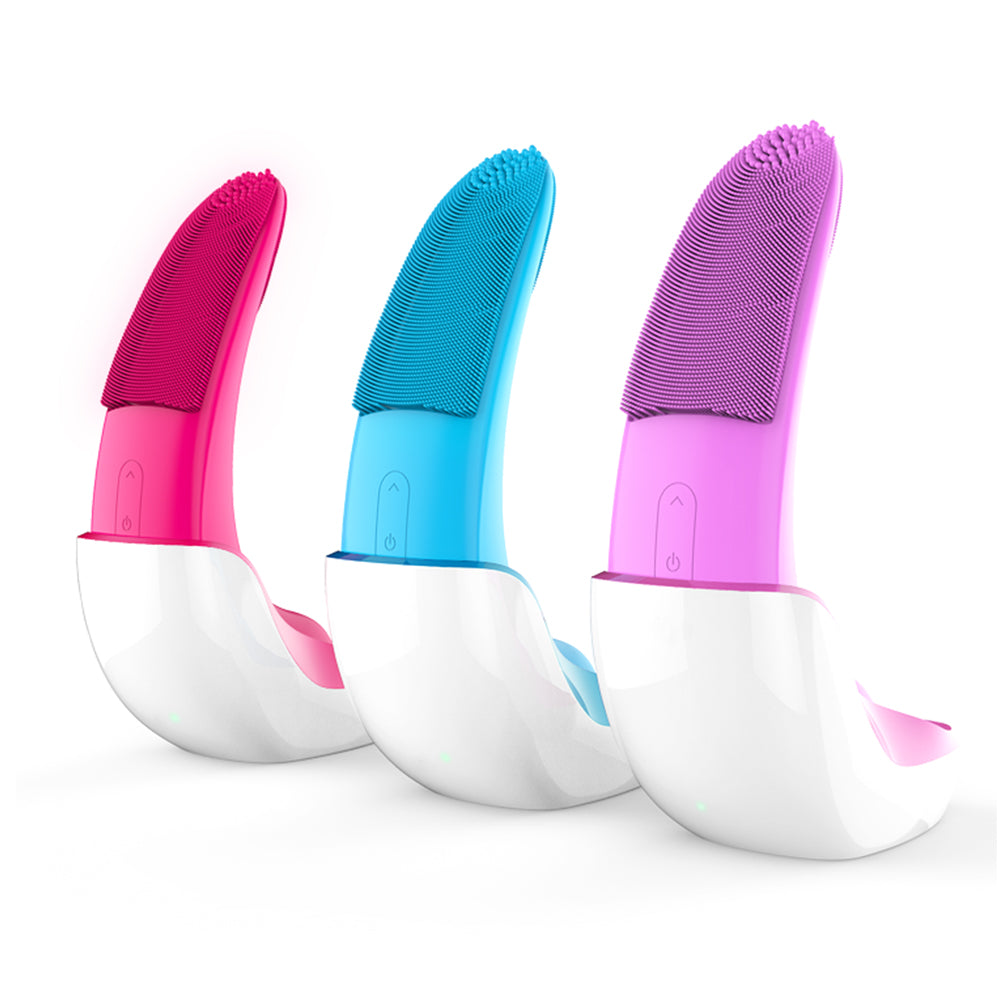Electric Silicone Facial Cleansing Brush – Rechargeable Face Washer & Deep Pore Cleaning Massager for Daily Skincare
