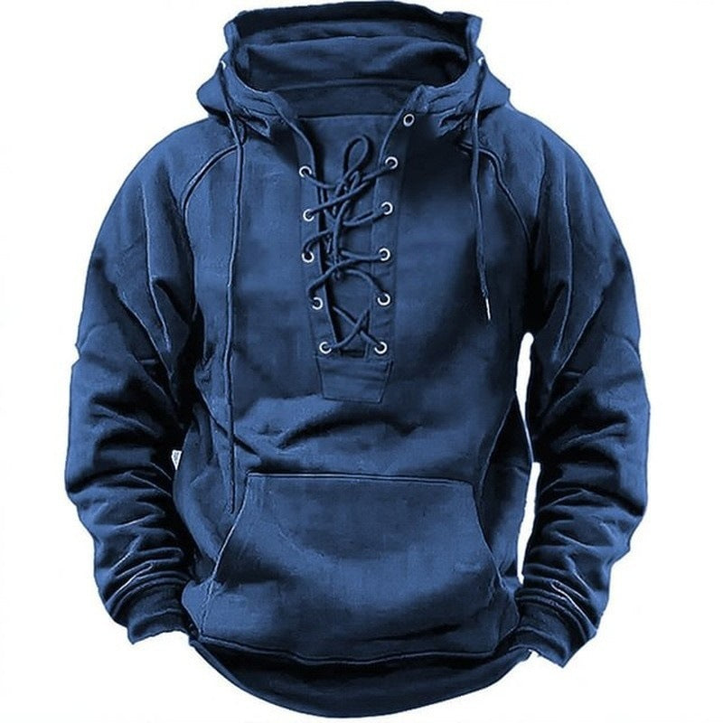 Lace-up Hoodie Casual Sports Pocket Sweatshirt Men's Long-sleeved Clothing Koalakits36
