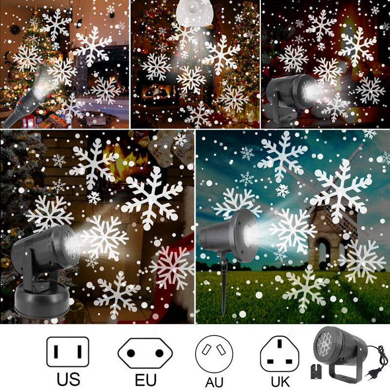 Christmas Snowflake Projector LED Stage Light Outdoor