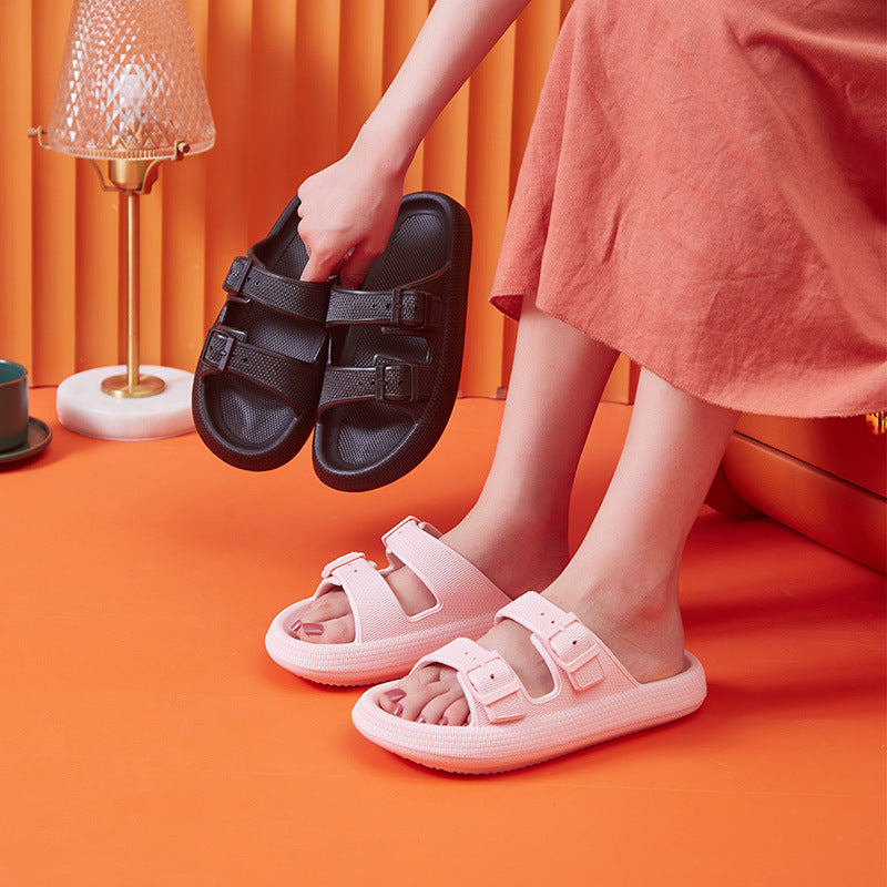 Platform Slippers Women's Summer Buckle Home Shoes Outdoor Wear | Koalakits36