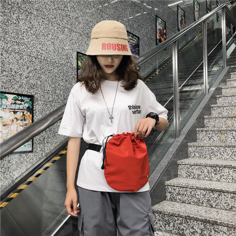 Stylish Diagonal Drawstring Waist Bag for Effortless Everyday Style